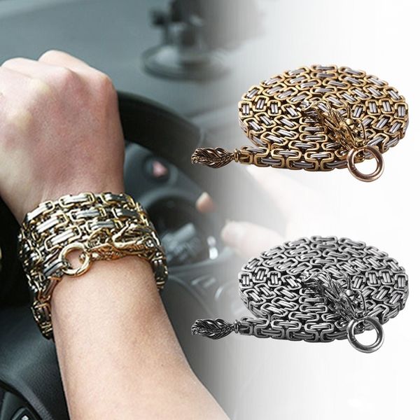 Intégré Fitness Equip Extérieur En Acier Inoxydable Autodéfense Protection Dragon Main Bracelet Chaîne Collier Taille Équipement 230616