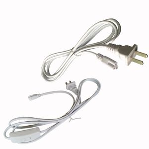 Schakelaar geïntegreerde LED -buizen stroomkabel 3 pin 12 24 48 96 inch draadconnector T8 buis connectoren buizen link