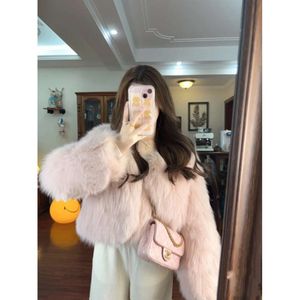 Manteau rose de vison intégré pour femmes en automne et en hiver, fausse fourrure de lapin de loutre, famille riche, fourrure Xinji Haining 9798