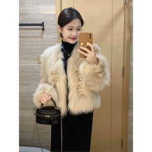Petit manteau parfumé en vison intégré pour vêtements d'automne et d'hiver pour femmes, imitation fourrure de lapin de loutre, héritage familial riche Xinji Haining Fur 765510