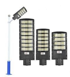 Intégration 400W 600W 800W LED lampadaires lampe solaire extérieure avec télécommande IP65 capteur de mouvement étanche 6500K lumière du jour F4522406