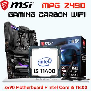Intel Core I5 ​​11400 Combo 1200 MSI Z490 Gaming I5 11400 Motherboard CPU Combo LGA1200 DDR4 Desktop Intel Z490 Maineboard Kit