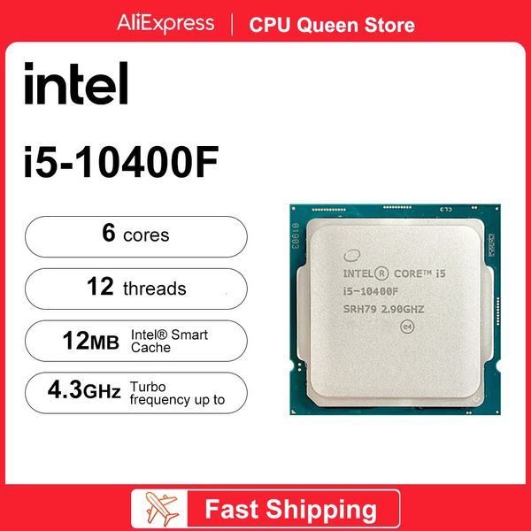 Procesador Intel Core i510400F 10. ° 430GHz 6 12 hilos CPU 14NM L312M LGA1200 soporte para juegos Z490 Chipset 240228