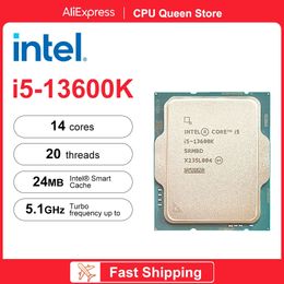 Processeur de jeu Intel Core i513600K i5 13600K 35 GHz, 14 cœurs, 20 threads, 10nm L324M, 125W, LGA 1700, 240219