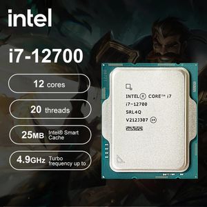 Processeur de jeu Intel Core i712700 i7 12700 21 GHz, 12 cœurs, 12 threads, 12ème DDR4, 10nm, L325M, 66W, LGA 1700, 240123