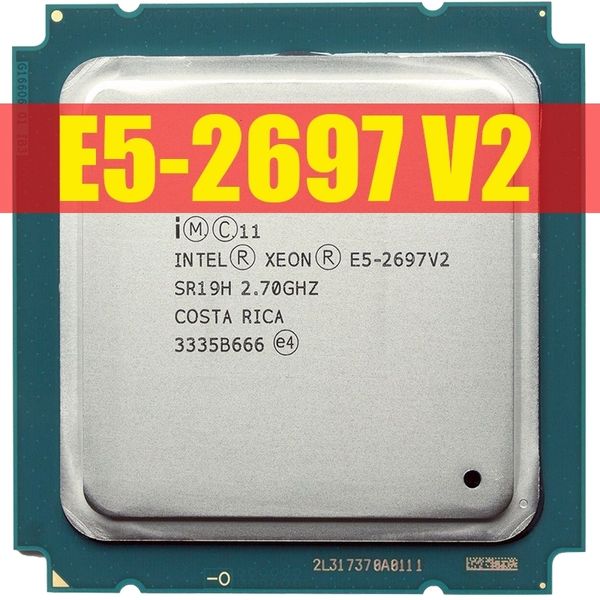 Intel xeon e5 2697 v2 2.7GHz 30M QPI 8GT/s LGA 2011 SR19H C2 E5-2697 v2 processeur d'unité centrale 100% travail normal LGA2100 CPU 240304