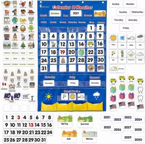 Intelligentie Kalender Weer Zakdiagram Kinderen leren thuis en thuisonderwijs of leraren in de klas essentieel voor het helpen van jonge studenten - Leertoren 23830