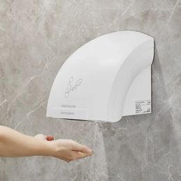 Intelligentie Volautomatische inductie Stille handdroger Commerciële badkamer Kleine wandmontage Mobiele telefoon Slimme droger Toiletten 240228