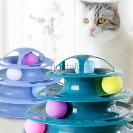 Intelligentiespeelgoed 3/4 niveaus Kattenspeelgoed Torenrails Interactieve huisdiertraining Amusementspeelgoed voor katten Kitten Tunnel Accessoires Artikelen 24327