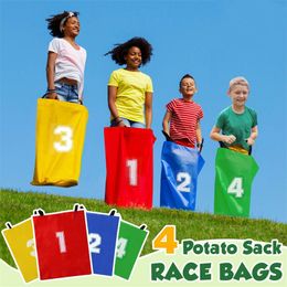 Jouets intelligents 4PCS Enfants s Fun Sports de plein air Props Sac de saut Kangourou Parent enfant Partenaire Parti Compétition interactive Sense Training 230711