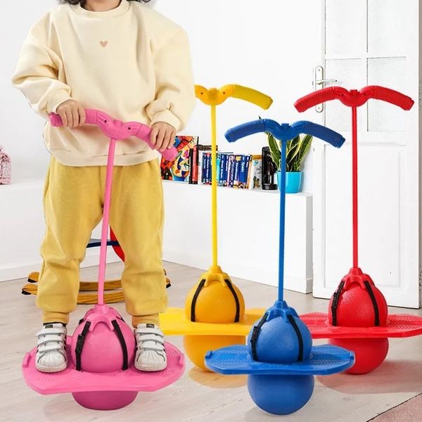 Zabawki rozwijające inteligencję odbijająca się piłka z uchwytem i pompką dzieci skacząca zabawka rozciągnięta lub rozłożona równoważenie dla dorosłych dzieci 230711