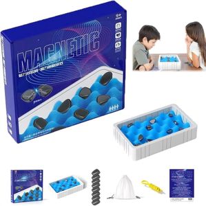 Magnetic Chess and Checkers Game Set for Kids and Family, Educational Puzzle Battle Board Game with Storage Bag