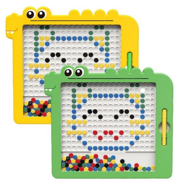 Jouets d'intelligence Cool planche à dessin magnétique mignon Dino Doodle avec stylo et perles Montessori jouet éducatif préscolaire pour les tout-petits 230605