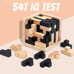 Intelligence Toys Créatif 3D Cube en bois Puzzle Ming Luban imbriqué jouets éducatifs pour enfants enfants casse-tête jouet d'apprentissage précoce cadeau 24327