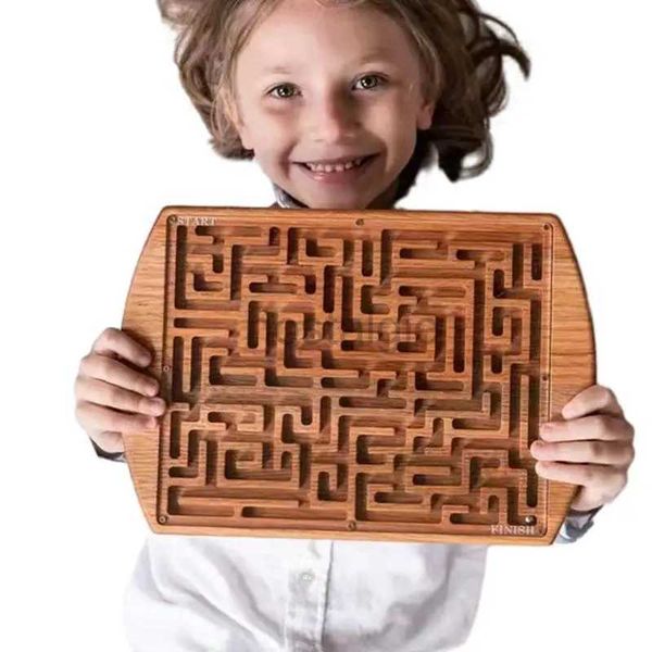 Jouets d'intelligence développer le jeu de balle à main en bois équilibre jouets éducatifs équilibré 3D labyrinthe Intellect Board pour les enfants 24327