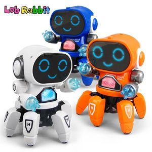 Juguetes de inteligencia Robot de baile eléctrico Juguetes Iluminación Musical 6 garras Pulpo Niños Juegos interactivos Educativos Electrónicos Mascotas Robots Regalos 230911