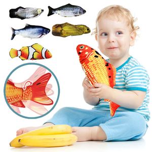 Intelligence toys Electric Fish Toy For Sleeping Baby Simulation Swing Kitten Dance Animal Model Cognitive Interactive Gift for Kids 230721