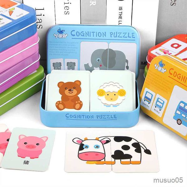 Juguetes de inteligencia, juguetes para niños, animales, gráfico de frutas, juego de cartas, materiales educativos para edades tempranas, juguete para niños