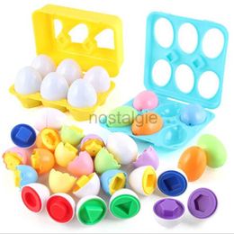 Intelligentie speelgoed Montessori Eieren 3D Puzzel Speelgoed voor kinderen Educatief Wiskunde Speelgoed Kinderen Kleur Vorm Herkennen Match Paasei 24327