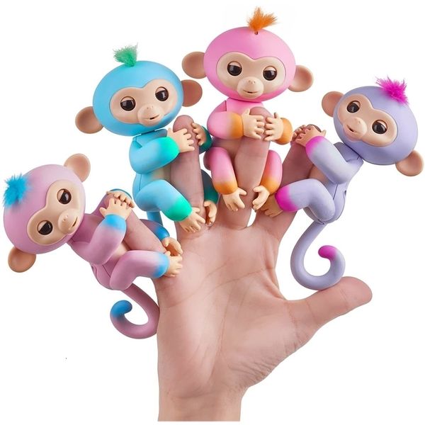 Jouets d'intelligence Original Monkey Action Figure Fingertip Electronic Pets Smart Pet Girl Interactive Toy For Children Gift Toys 230721