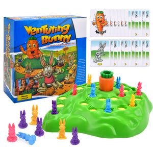 Intelligentie speelgoed Rabbit Trap Game Toy Cross Country Race Spinning Raap Drop Board Early Education Kinderen Speelgoed 230710