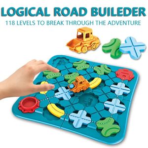 Jouets d'intelligence Construction de routes Labyrinthe Blocs Puzzle Constructeur Logique avec 118 Défis Parent Enfant Jouets Éducatifs Montessori 231218