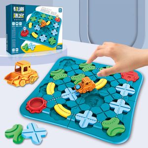 Jouets intelligents Road Maze Montessori Pensée Logique Jouets Assemblage Jeu Défi Solution Raisonnement Créer Puzzle Board Cadeau Pour Enfants 230111