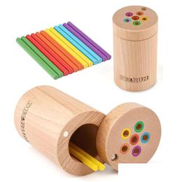 Jouets d'intelligence Montessori pour tout-petits de 1 2 3 ans, correspondance des couleurs, motricité fine, jeu de société sensoriel en bois éducatif 2 Dhyub