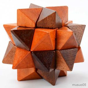 Juguetes de inteligencia Rompecabezas de madera Clásico Intelectual Cubo de madera Juego de juguetes educativos Chino Kong Ming Luban Lock Juguete tradicional para niños Único