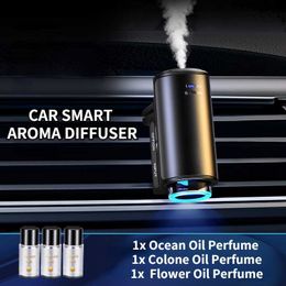 Intelligente auto -lucht diffuser aroma Auto Air Ventbevochtiger Mist Wood Graanolie Aromatherapie Auto luchtverfrisser Perfume Geur L230523