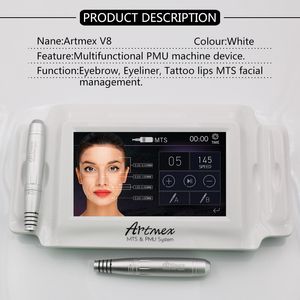 Intelligente cosmetica 2 in 1 tattoo permanente make-up apparatuur dubbele pen digitale micropigment artmex V8 MTS PMU huidverzorging