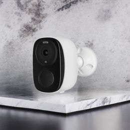 Caméra de sécurité intérieure et extérieure sans fil à détection intelligente Plug-in gratuit avec panneau solaire Objectif HD 2K Vision nocturne couleur Prise en charge audio bidirectionnelle Alexa