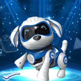 Le chien de robot électronique intelligent peut danser à pied parler interactif électronique chien animaux jouets pour enfants bébé enfants cadeau du nouvel an LJ201105