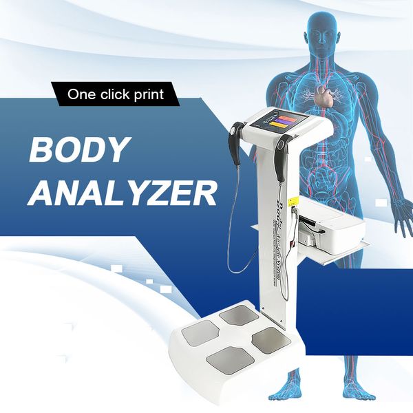 Analyseur intelligent de composition corporelle multifréquence de centre de remise en forme, pour analyseur d'éléments du corps humain, machine d'analyse de graisse corporelle avec imprimante de rapports