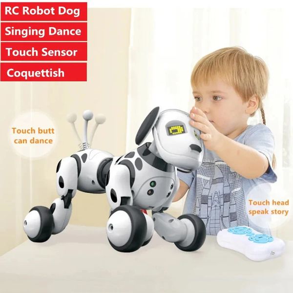 Intelligent RC Robot chien de compagnie peut parler histoire chantant danse marche simulation pisse coquette capteur Intelligent chien cadeaux 240131