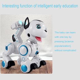 Intelligente afstandsbediening Robot Dog Interactie Walking Dance Toys Programmeerbare Touch-Sense Robot Elektronische Pet W / Light Sound