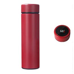 Thermos intelligent en acier inoxydable, bouteille d'eau, couvercle étanche, affichage de la température, vide, écran LED portable, soupe, café, tasses isolantes, gobelet JY0023