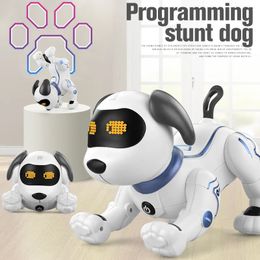 Intelligente stunthond Robothond Zingen Dansen Elektrisch huisdier Afstandsbediening Hond Aanraakgevoelige interactie Kinderspeelgoed 240318