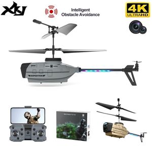 Intelligent Uav 2023 KY202 RC Hélicoptère Drone 4K Double Caméra Évitement D'obstacle Air Geste Hover LED Lumière Jouets Cadeaux pour Garçons 230607