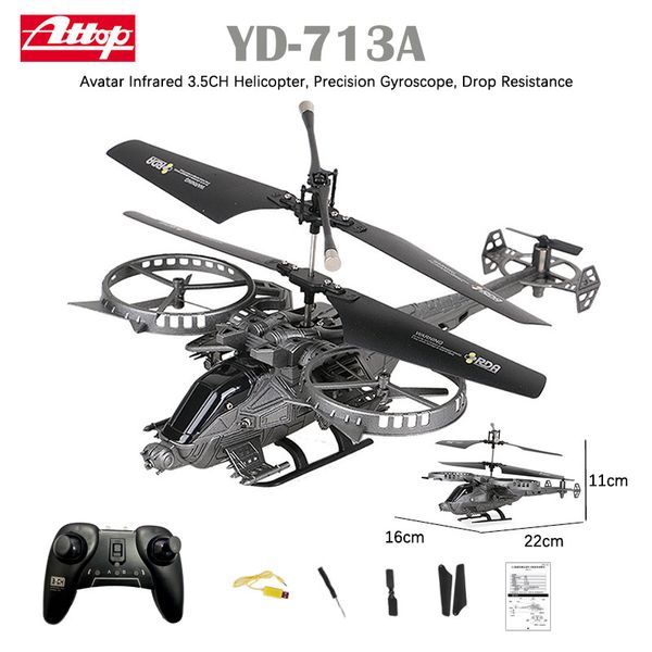 Inteligente Uav Llegada YD713 YD718 Avatar RC Helicóptero 3.5 Canales 2.4G Precisión Giroscopio Resistencia a caídas Drone Juguetes Regalo para niños 230607