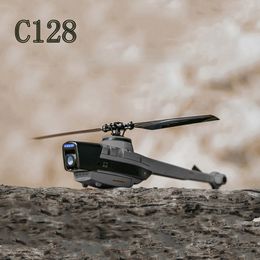Intelligente Uav C128 4CH Single Propeller Rolroer Minder Helikopter Mini Black Bee 1080P HD Luchtfotografie UAV 230607