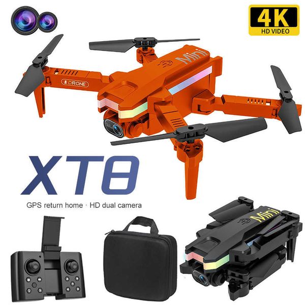 Intelligent Uav Drones Easy Fly Mini XT8 HD Caméra WIFI FPV Altitude Fixe Altitude 4K Professionnel Pliable Quadcopter RC Hélicoptère