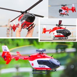 Intelligent Uav EC 135 Scaled 100 Size 4 Kanalen Gyro Gestabiliseerde RC Helikopter voor Volwassenen Professionele Beginner Afstandsbediening Hobby Speelgoed RTF 230607