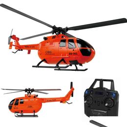 Inteligente Uav Inteligente Uav C186 Pro RC Helicóptero para Adts 2 4G 4 canales Bo105 Escala con sistema de estabilización Matic Hobby Toys Dh0Ka
