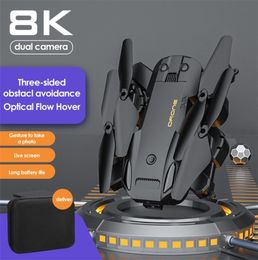 Inteligente Uav KBDFA E888 8K DRONE con cámara 4K 6K 8K HD WIFI Disparo de gestos Reconocimiento de vídeo Avión controlado a distancia Quadco5100151