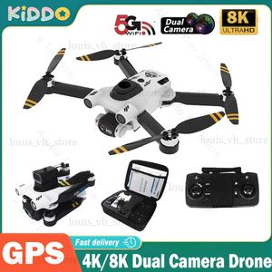 Drone intelligent Uav S136 Pro RC 8K / 4K HD double caméra professionnelle 5G photographie aérienne GPS évitement d'obstacles hélicoptère quadrirotor sans balais T240309