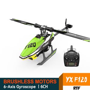 Intelligente Uav YXZNRC 20 2 4G 6CH 6 Axis Gyro 3D6G Direct Drive Borstelloze Motor Flybarless RC Helikopter Model Compatibel met FUTABA S FHSS 230801