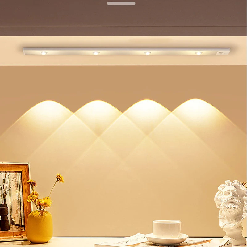 Akıllı Ultra İnatçı LED kabine lambası LED indüksiyonu hareket sensörü kaplama gecesi ışık usb şarj duvar lambası mutfak gardırop lambası için
