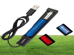 USB intelligent USB 37V Chargeur de batterie universel Universal Single Slot adapté pour 18650 26650 32650 18500 14500 rechargeable D4 UM23696900