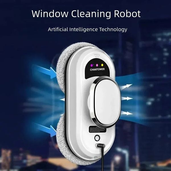 Robot de nettoyage intelligent Clean à aspirateur Verre électrique limpiristales télécommande pour la maison 240131